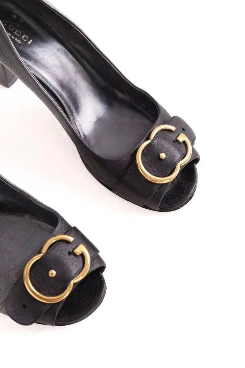 Talons Gucci Noir en Cuir