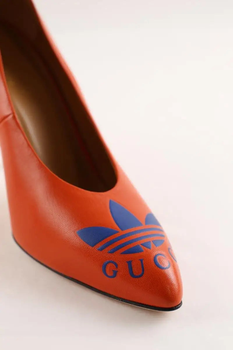 Talons Gucci Orange en Cuir