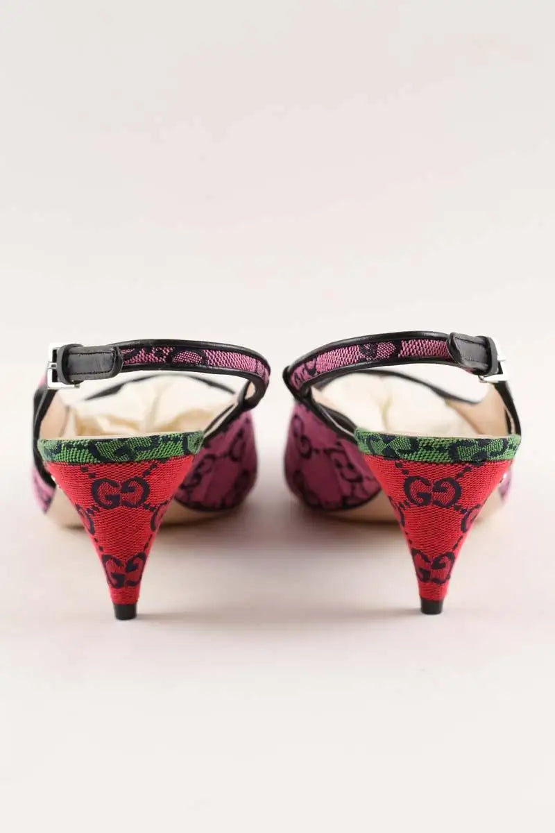 Talons Gucci Rose en Tissu