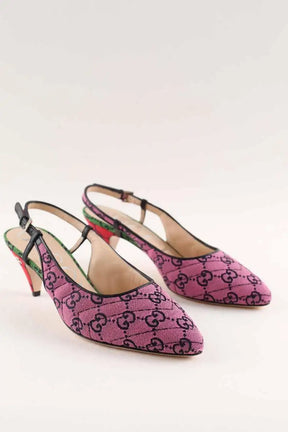 Talons Gucci Rose en Tissu