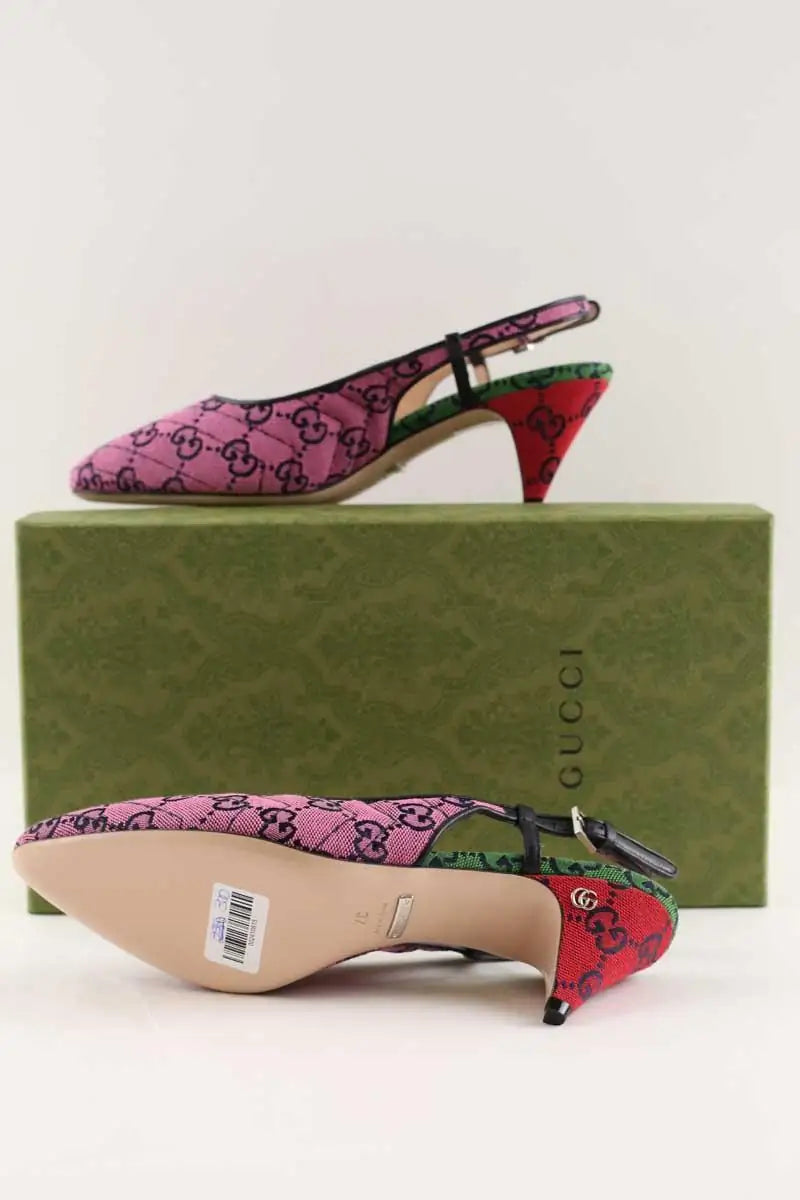 Talons Gucci Rose en Tissu
