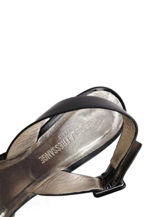 Talons Ines de la Fressange Noir en Cuir
