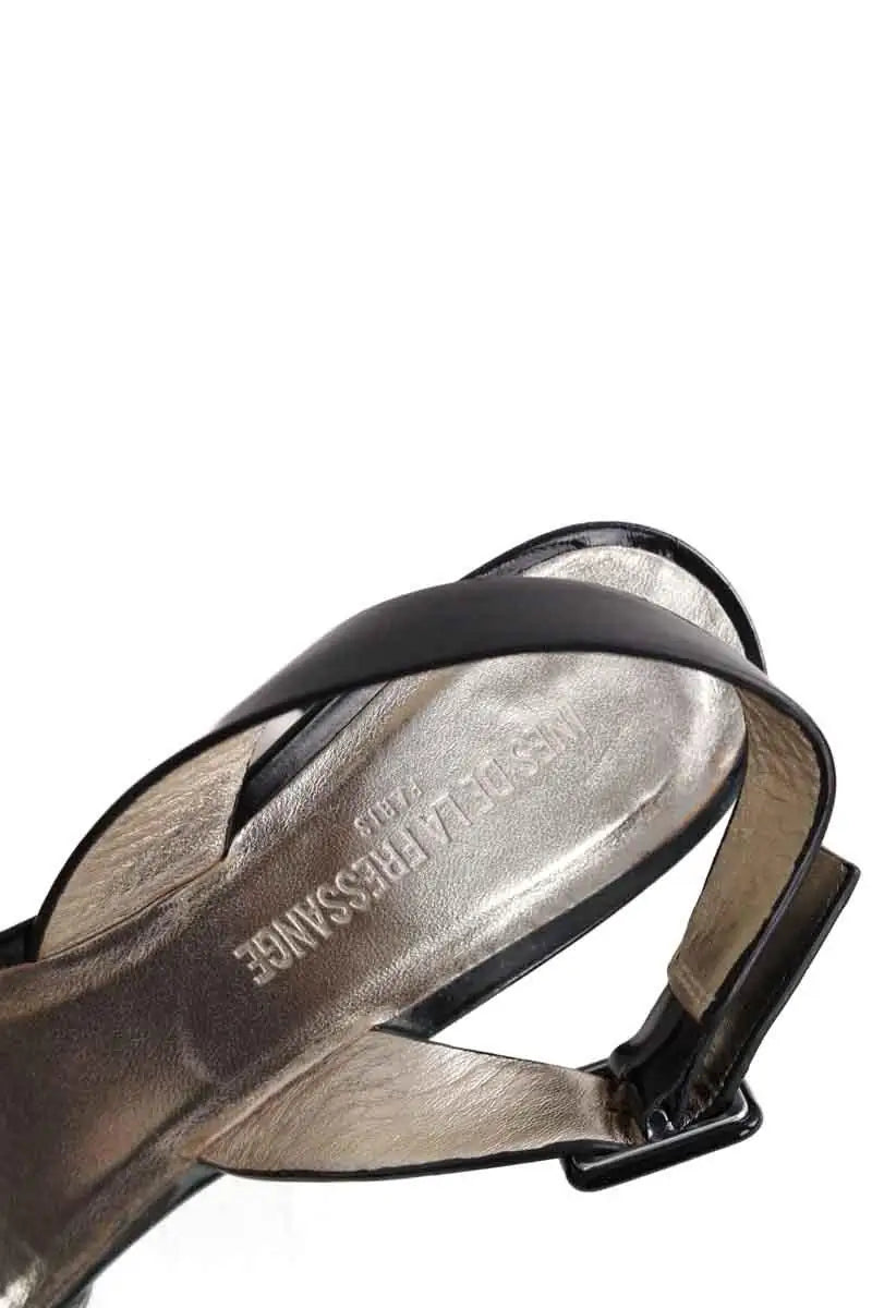 Talons Ines de la Fressange Noir en Cuir