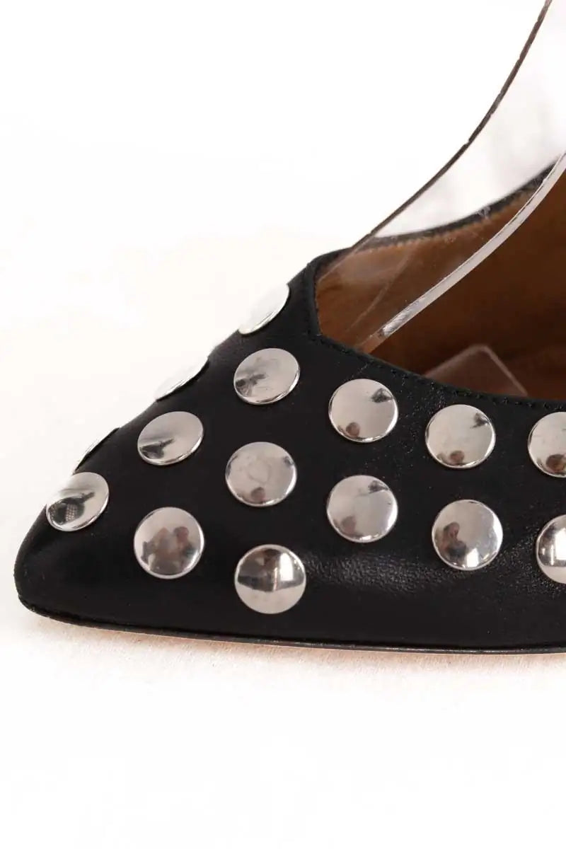 Talons Iro Noir en Cuir