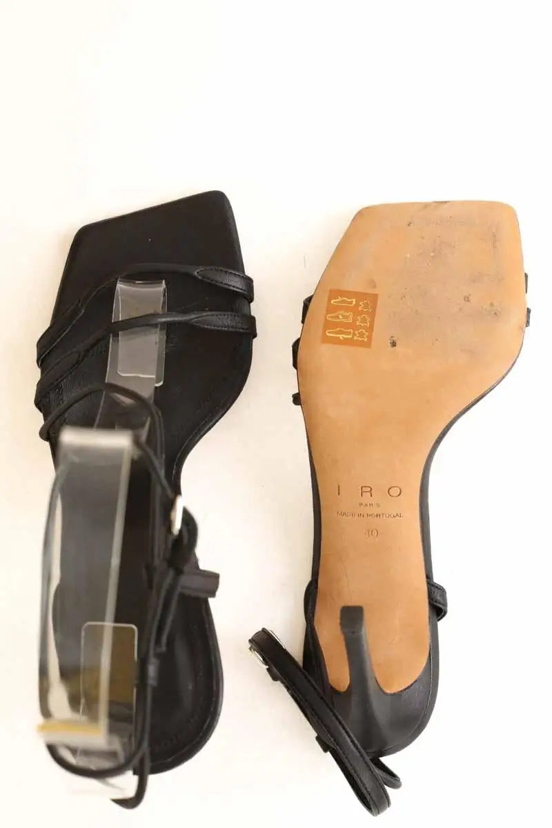 Talons Iro Noir en Cuir