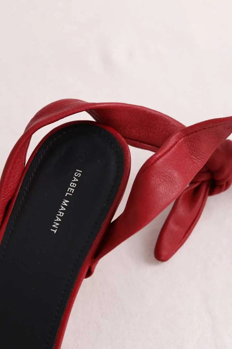 Talons Isabel Marant Rouge en Cuir