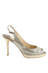 Talons Jimmy Choo Argent en Cuir, taille 39 - Seconde Main