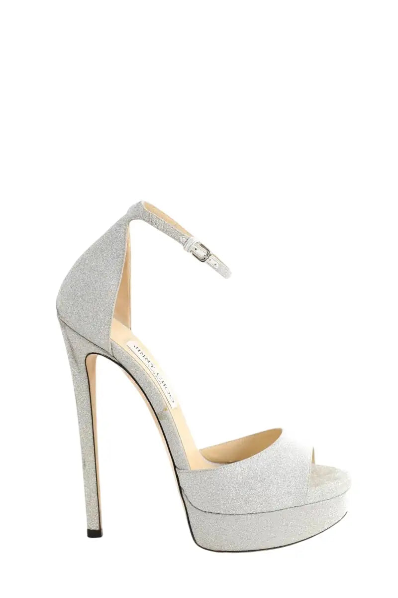 Talons Jimmy Choo Argent en Paillettes, taille 39 - Seconde Main