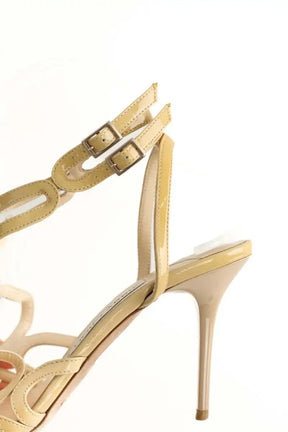 Talons Jimmy Choo Beige en Cuir verni