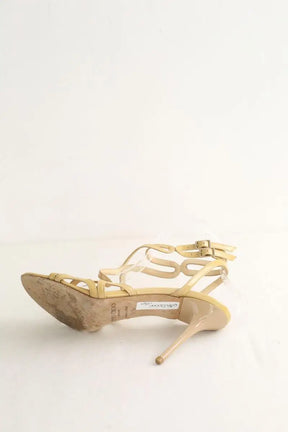 Talons Jimmy Choo Beige en Cuir verni