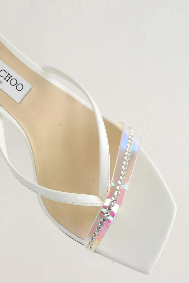 Talons Jimmy Choo Blanc en Cuir