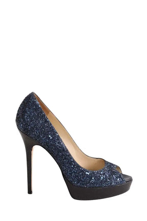 Talons Jimmy Choo Bleu en Paillettes, taille 39 - Seconde Main
