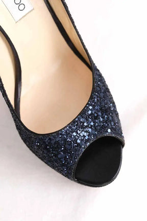 Talons Jimmy Choo Bleu en Paillettes