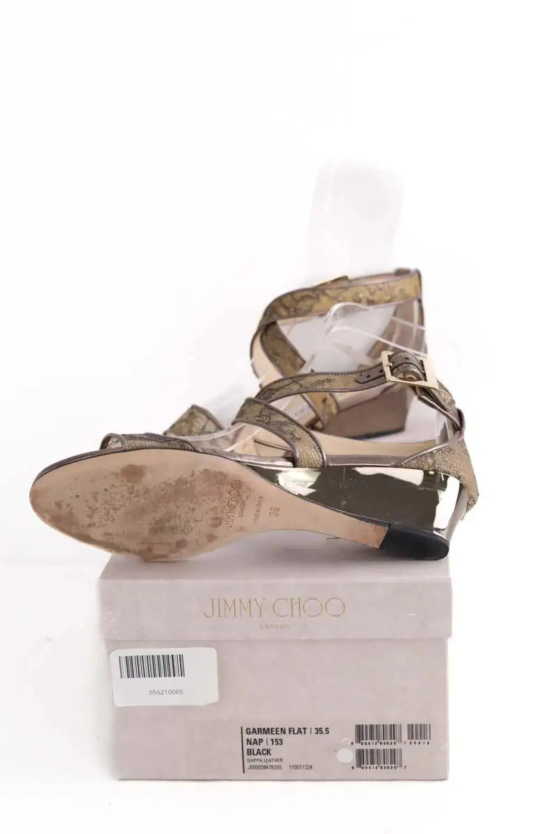 Talons Jimmy Choo Doré en Cuir