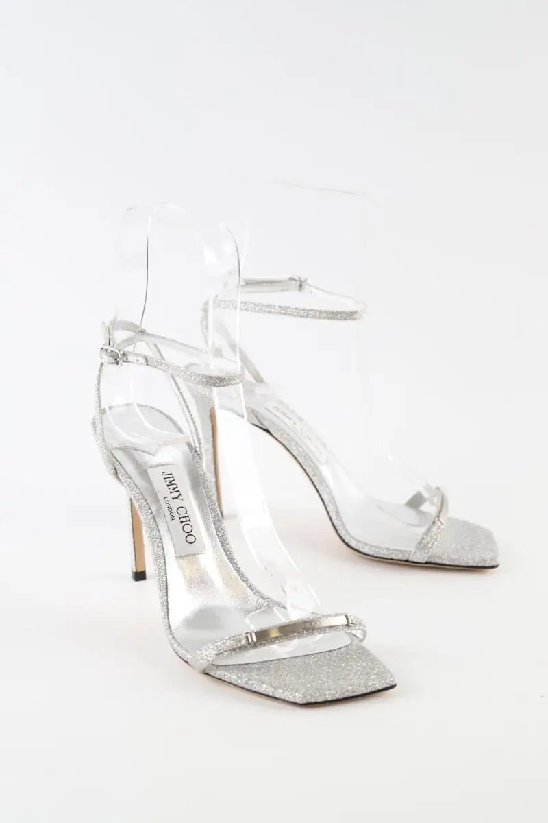 Talons Jimmy Choo JAXON Argent en Paillettes