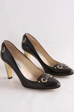 Talons Jimmy Choo Marron en Cuir verni