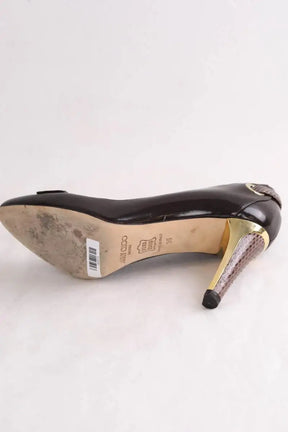 Talons Jimmy Choo Marron en Cuir verni