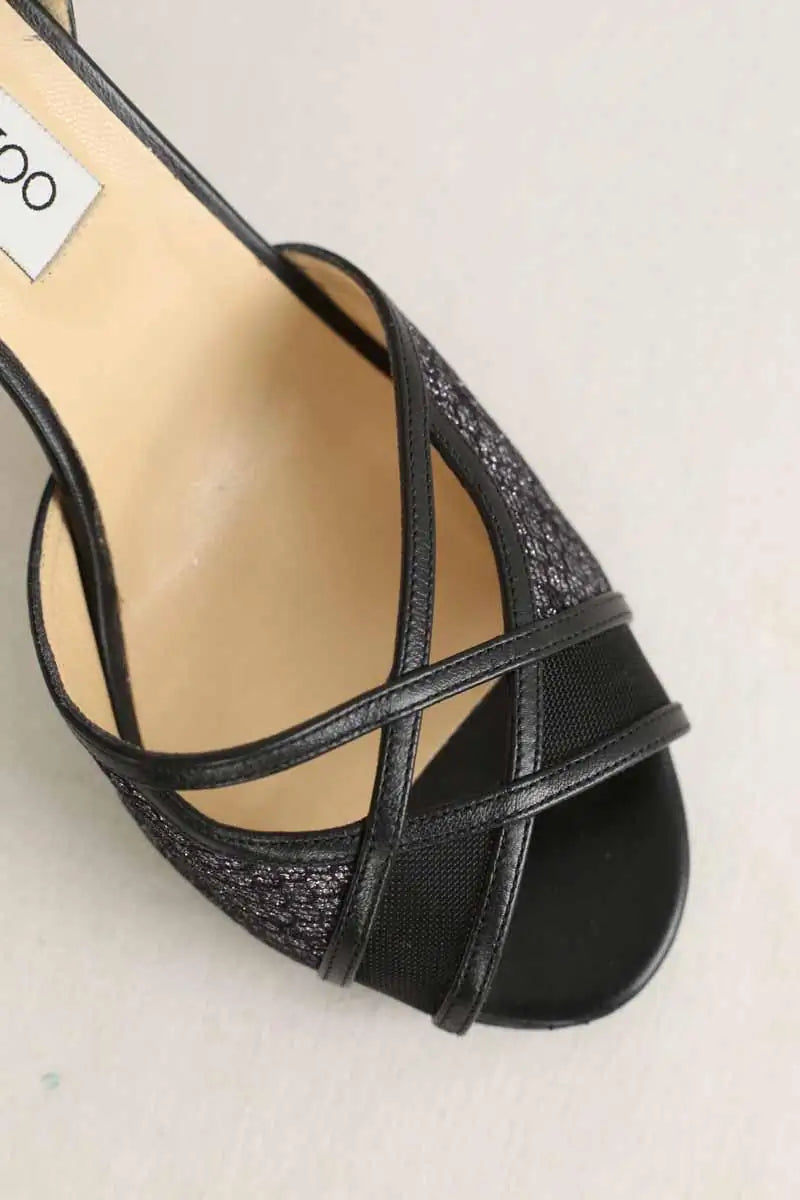 Talons Jimmy Choo Noir en Tissu