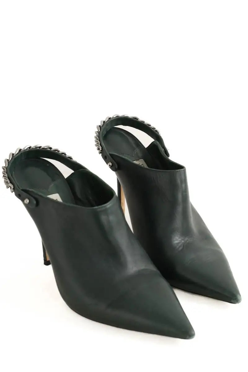 Talons Jimmy Choo Vert en Cuir