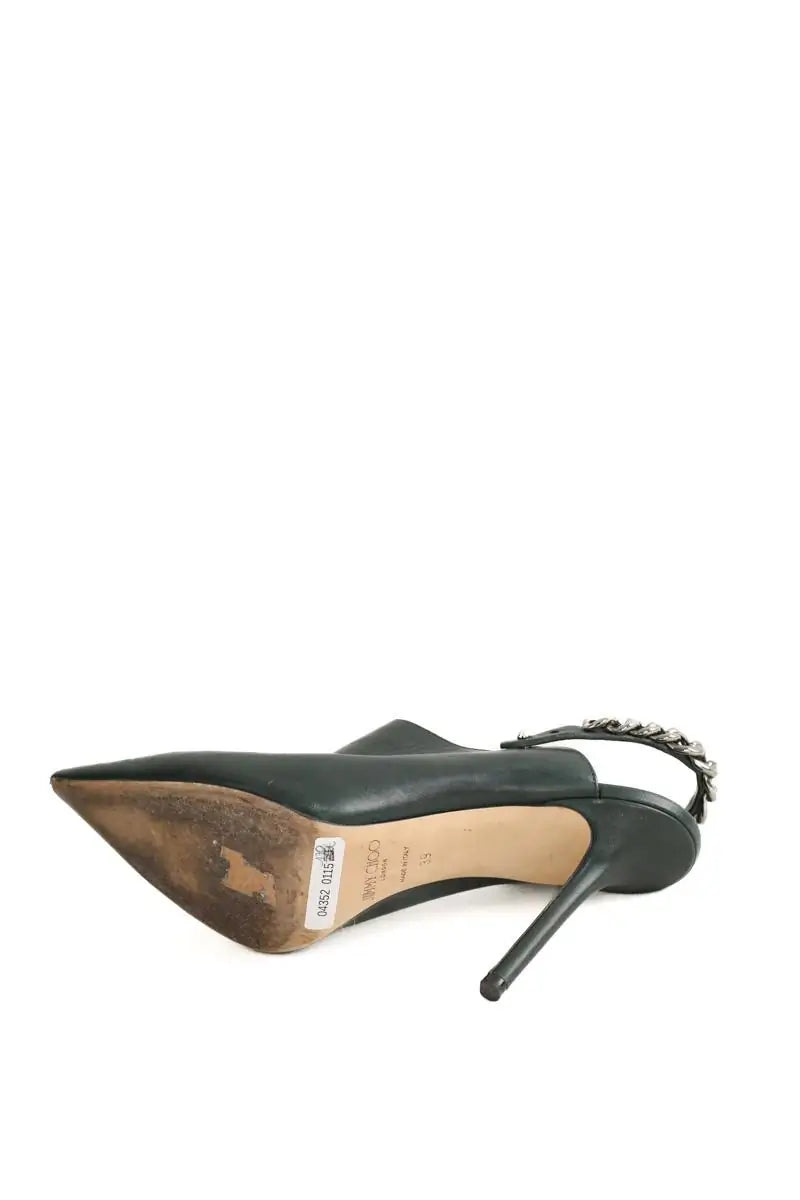 Talons Jimmy Choo Vert en Cuir