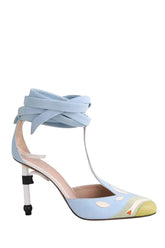 Talons Lanvin Ankle strap heels Bleu en Cuir, taille 40 - Seconde Main