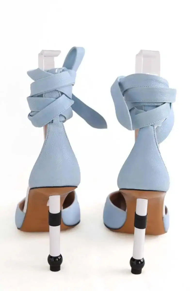 Talons Lanvin Ankle strap heels Bleu en Cuir