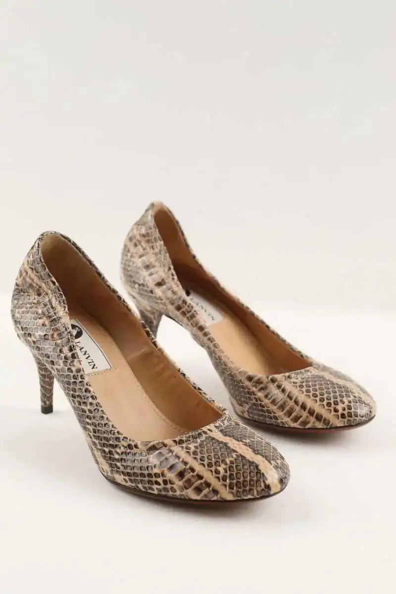 Talons Lanvin Beige en Cuirs exotiques