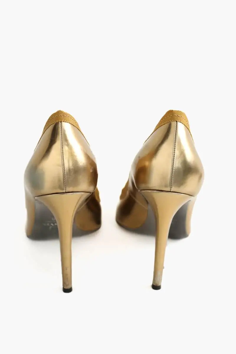 Talons Lanvin Doré en Cuir verni
