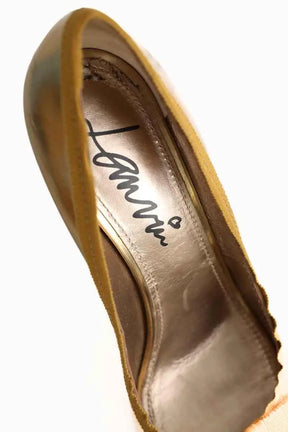 Talons Lanvin Doré en Cuir verni