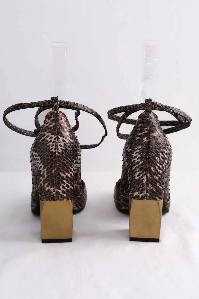 Talons Lanvin Marron en Cuirs exotiques