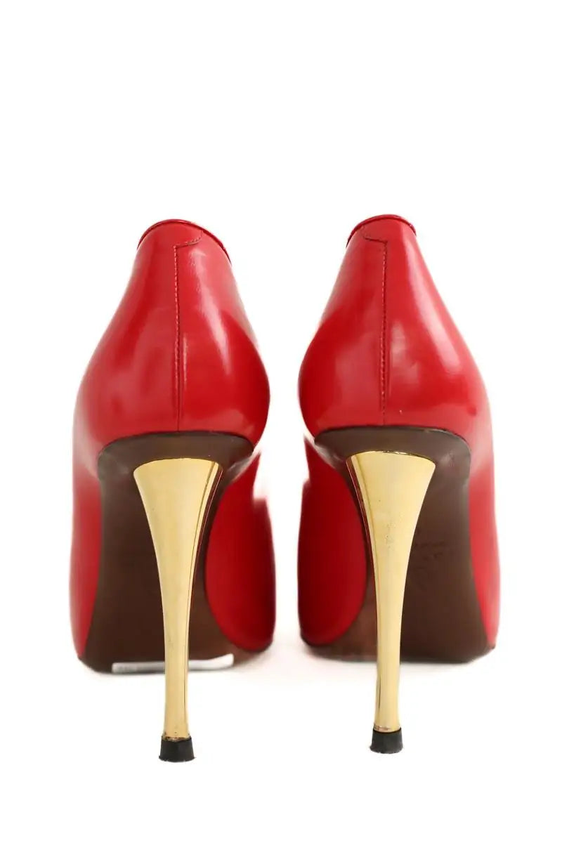 Talons Lanvin Rouge en Cuir
