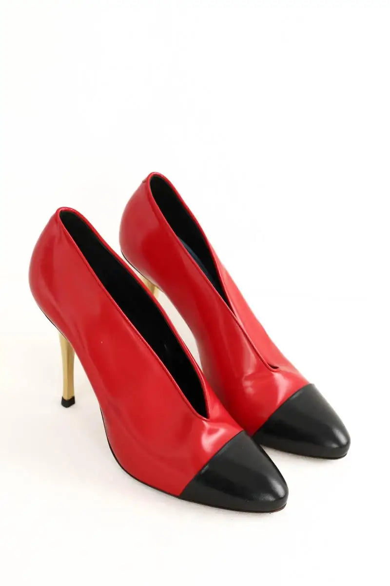 Talons Lanvin Rouge en Cuir