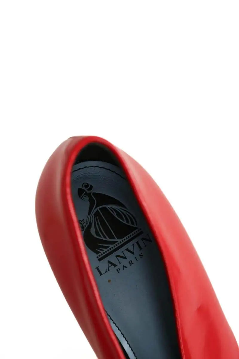 Talons Lanvin Rouge en Cuir