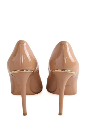Talons Louis Vuitton Beige en Cuir verni