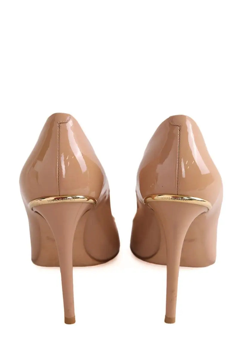 Talons Louis Vuitton Beige en Cuir verni