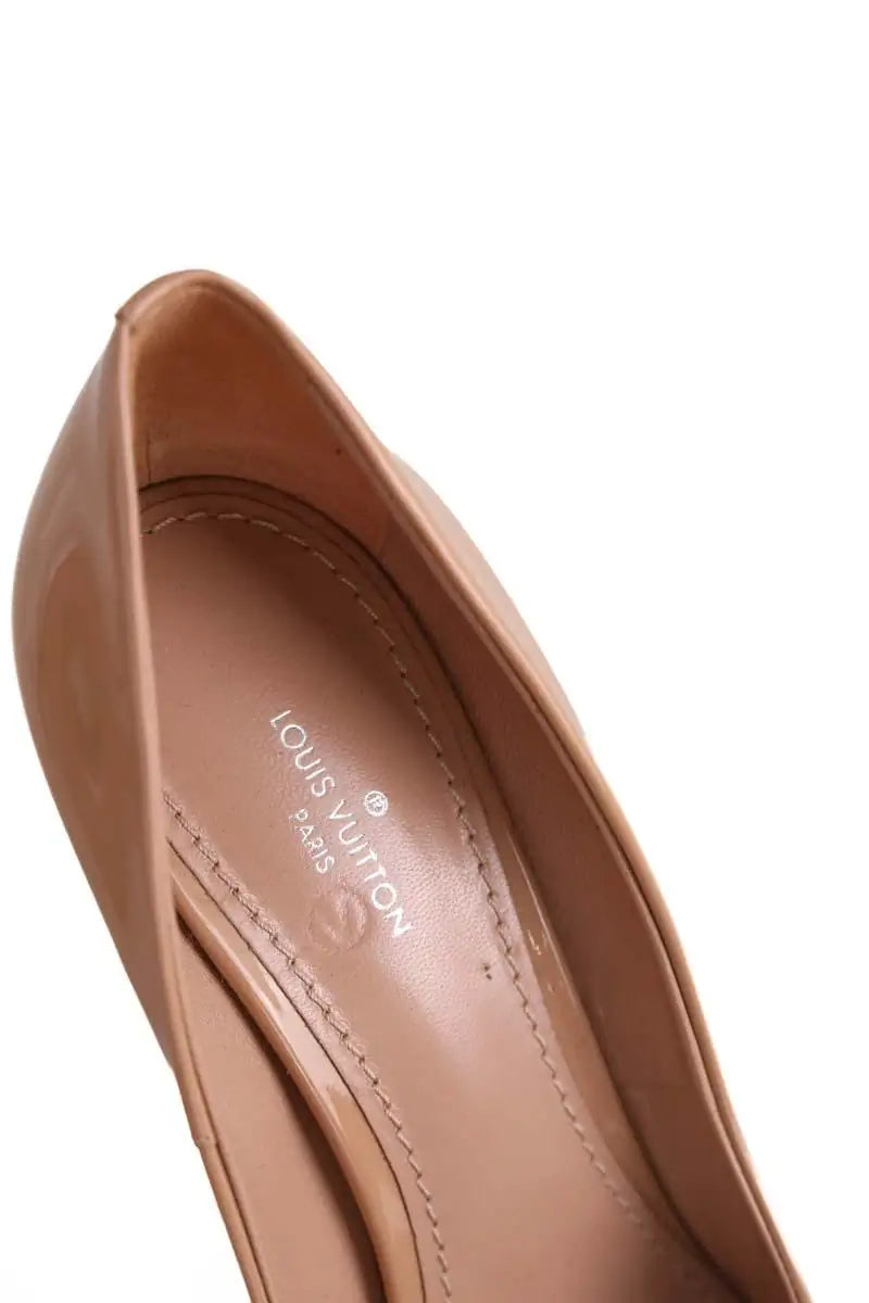 Talons Louis Vuitton Beige en Cuir verni