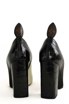 Talons Louis Vuitton Blanc en Cuir verni