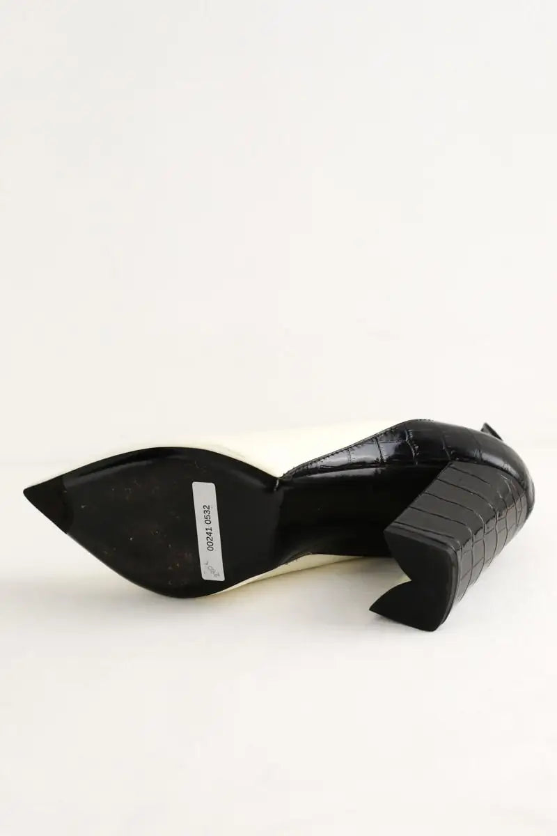 Talons Louis Vuitton Blanc en Cuir verni