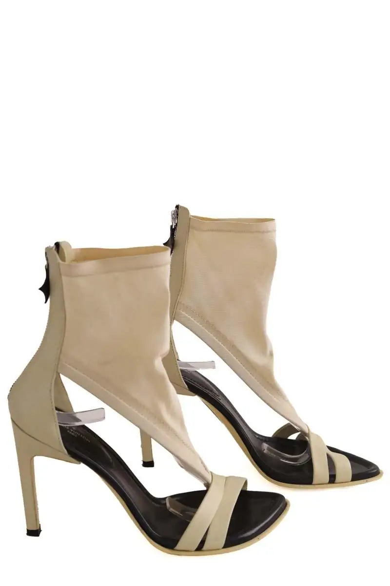 Talons Louis Vuitton Ecru en Cuir