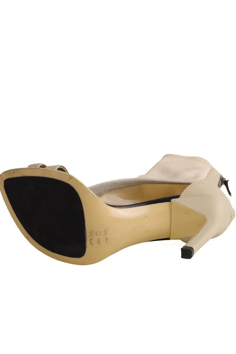 Talons Louis Vuitton Ecru en Cuir