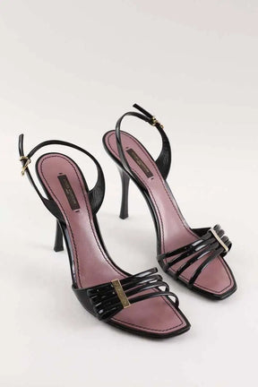 Talons Louis Vuitton Noir en Cuir