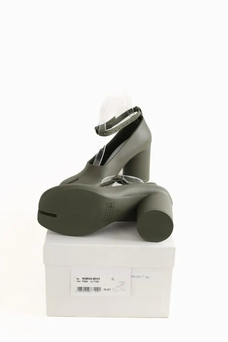 Talons Maison Martin Margiela Kaki en Caoutchouc