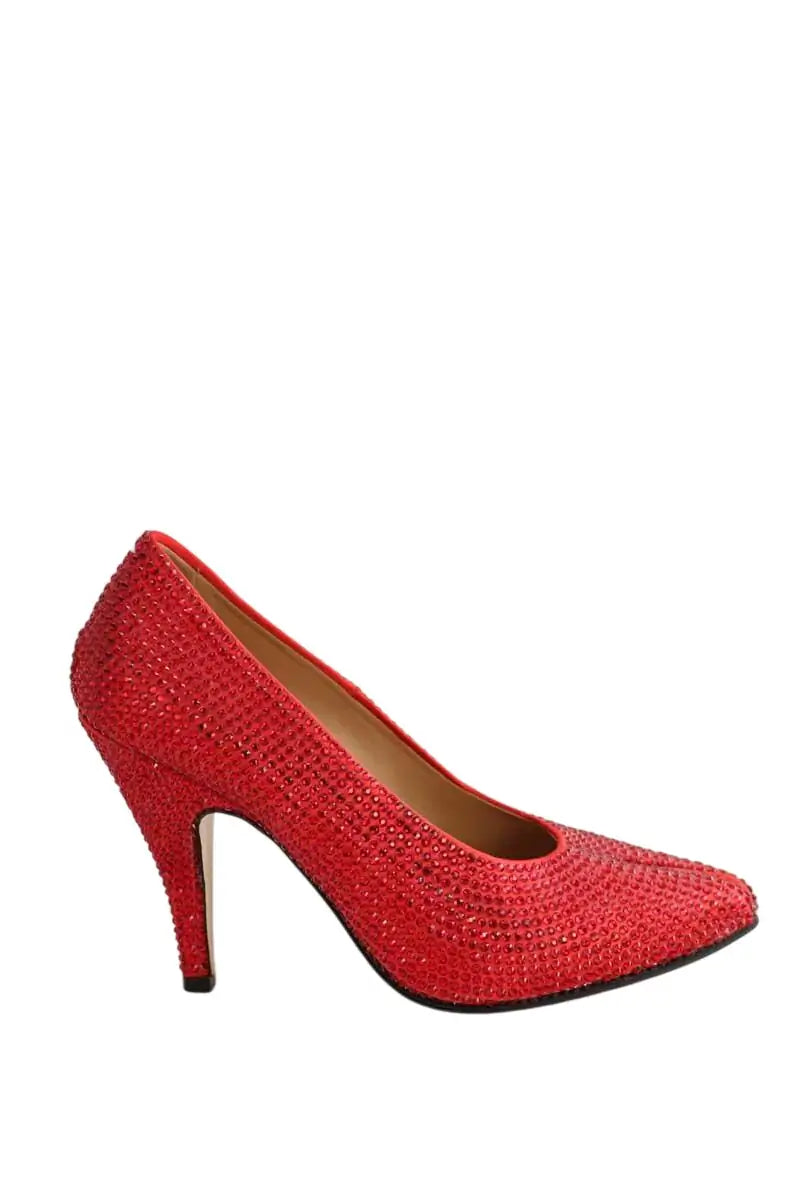 Talons Maison Martin Margiela Tabi Rouge en Paillettes, taille 38 - Seconde Main
