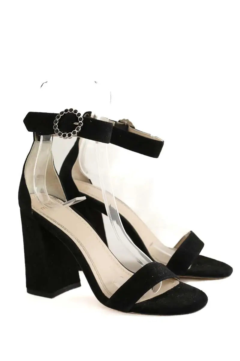 Talons Maje Noir en Daim