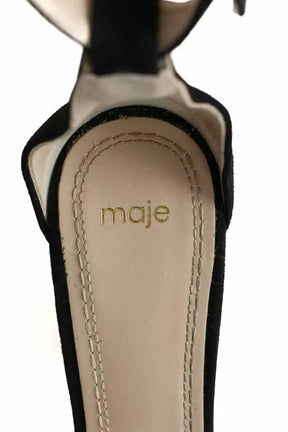 Talons Maje Noir en Daim