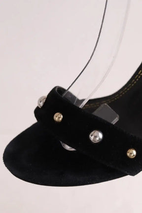 Talons Maje Noir en Daim