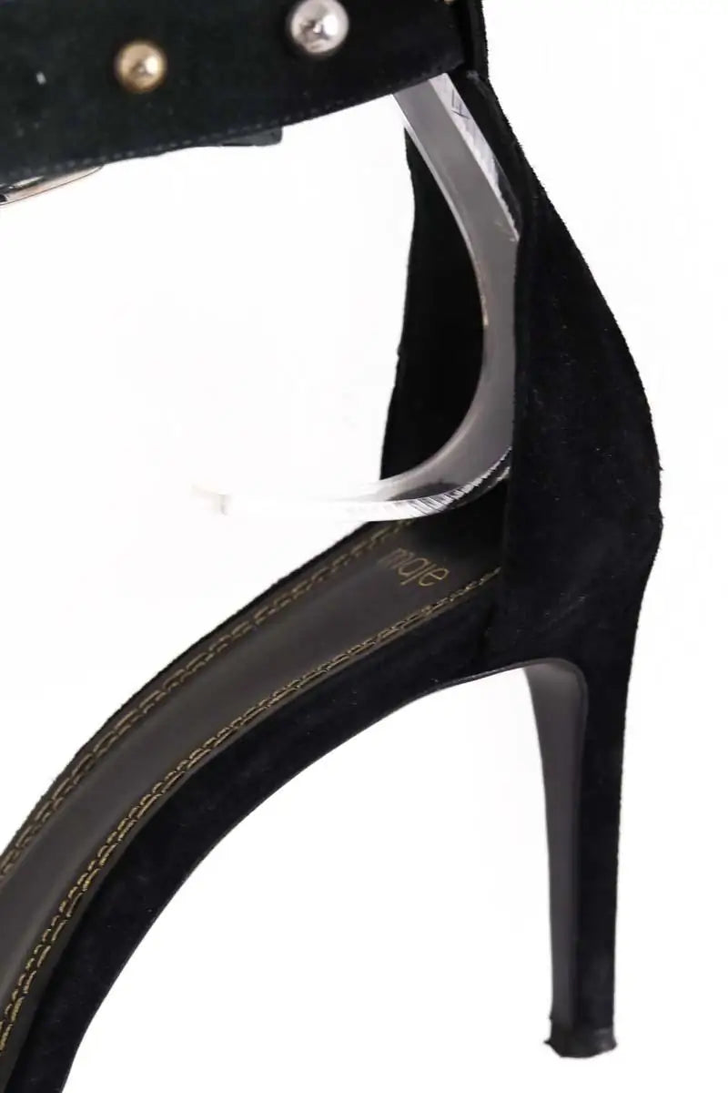 Talons Maje Noir en Daim
