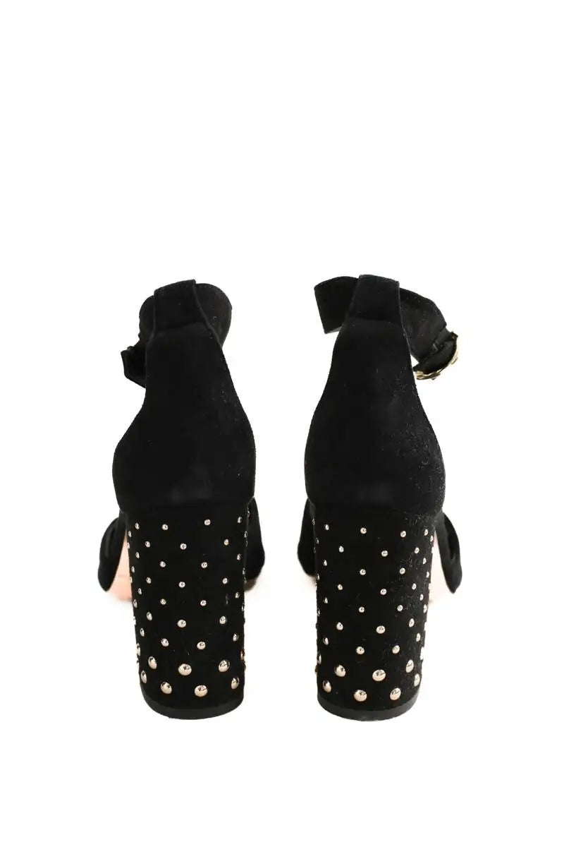 Talons Maje Noir en Daim