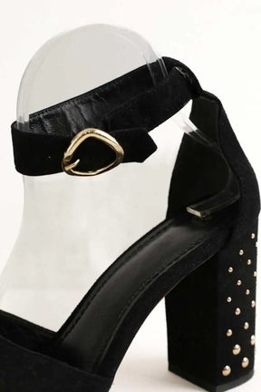 Talons Maje Noir en Daim