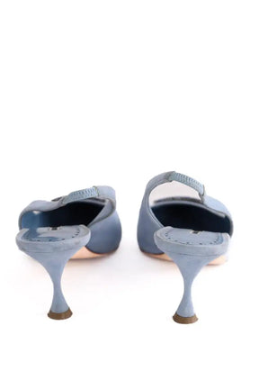 Talons Manolo Blahnik Bleu en Daim